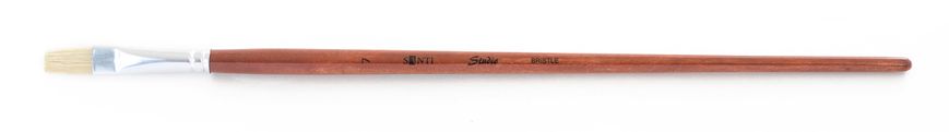 Кисть художественная щетина "Santi Studio", длинная ручка, плоская, №7