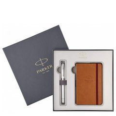 Набор перьвая ручка Parker URBAN 17 Premium Pearl Metal CT FP M + записная книжка в подар.уп. 32 112b18