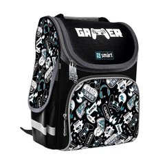 Рюкзак школьный каркасный Smart PG-11 Gamer world, черный
