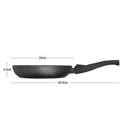 Сковородка Fissman COSMIC BLACK 28x5,4 см индукционная (4369)