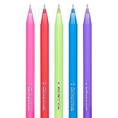 Ручка шариковая 1Вересня Soft Touch 0,6 мм синяя