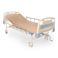 Кровать медицинская КФМ-2-1 функциональная двухсекционная с матрасом, ограждениями и на колесах
