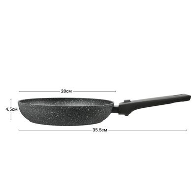 Сковорода для жарки Fissman ROCK STONE 20x4,5 см (4362)
