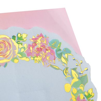 Набор бумажных декоров с клеевым слоем “Floral frame”, фольгированных, 75 мм, 20 шт