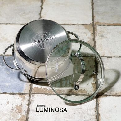 Кастрюля со стеклянной крышкой Fissman LUMINOSA 20x9,5 см на 3 л (5333)