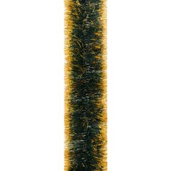 Мишура 100 Novogod'ko (зеленая матовая с золотыми конч.) 3 м