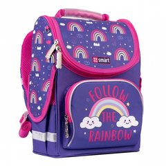 Рюкзак школьный каркасный Smart PG-11 Follow the rainbow, фиолетовый