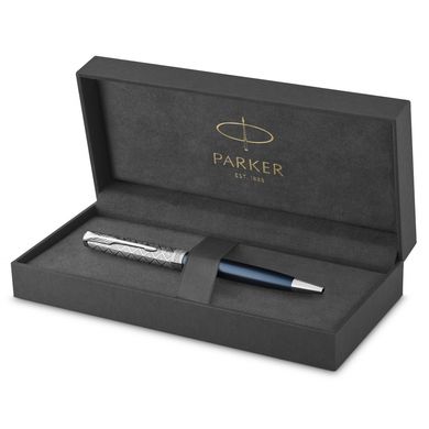 Ручка шариковая Parker SONNET 17 Metal & Blue Lacquer CT BP 68 432