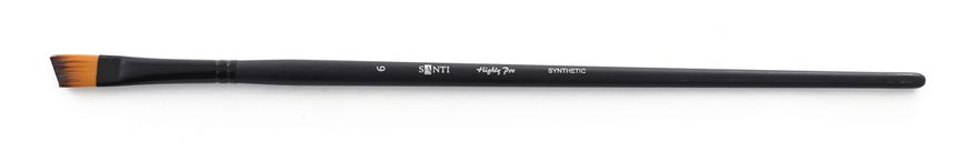Кисть художественная синтетика "Santi Highly Pro", длинная ручка, угловая, №6