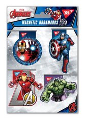 Закладки магнитные YES «Marvel», высечка, 4шт