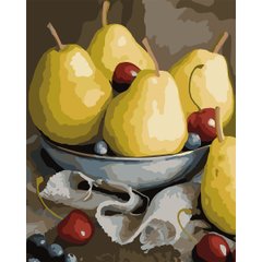 Набор в коробке, картина по номерам "Натюрморт с грушами", 40*50 см., SANTI