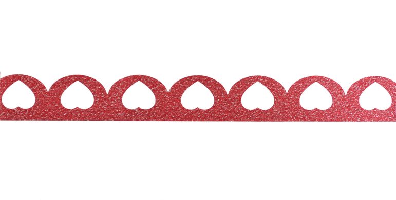 Лента фигурная самоклеящаяся блестящая, "Любовь", красная, 1.5 м