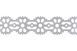 Лента фигурная самоклеящаяся блестящая, "Снежинка", серебряная, 1.5 м
