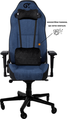 Геймерське крісло GT Racer X-8009 Fabric Dark Blue/Black