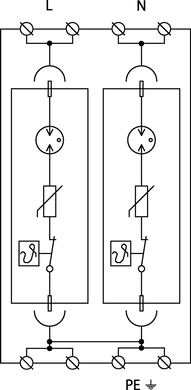 Комбинированный грозовой разрядник УЗИП SALTEK FLP-B+C MAXI V/2