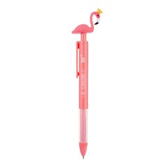Ручка шариковая YES Caribbean flamingo с короной 0,7 мм синяя автоматическая