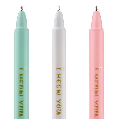 Ручка шариковая YES Color Cats 0,7 мм синяя автоматическая