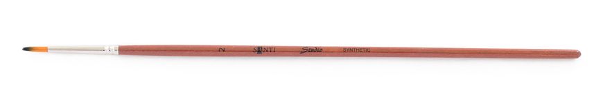 Кисть художественная синтетика "Santi Studio", короткая ручка, круглая, №2